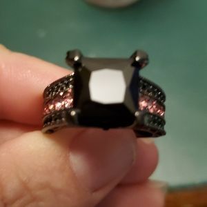 Pink and Black Ring